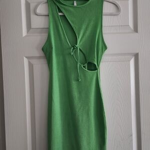 ASOS Green Cut-Out Mini Dress